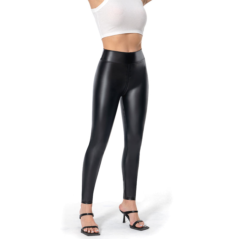 Mina Leder-Leggings
