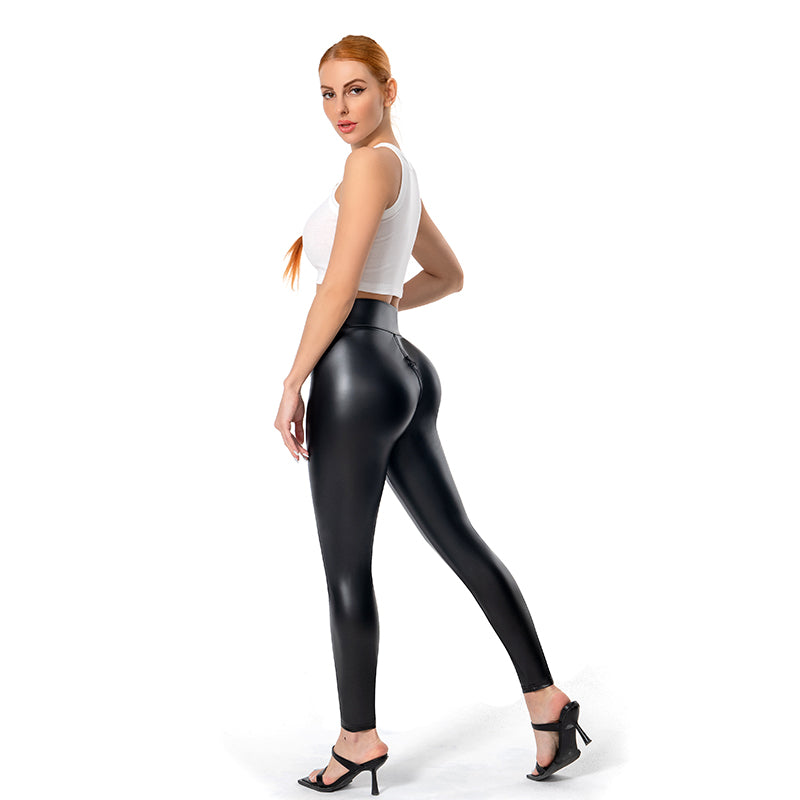 Mina Leder-Leggings