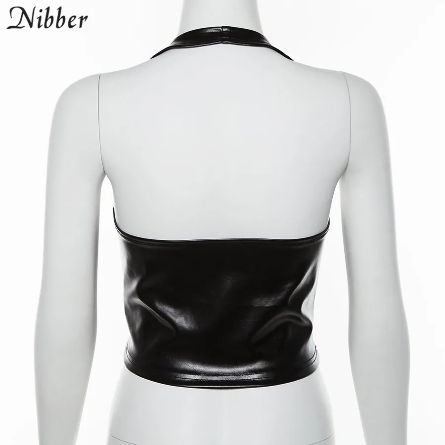 Sexy Leder Crop Top