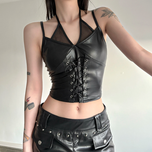 Sexy Leder-Top